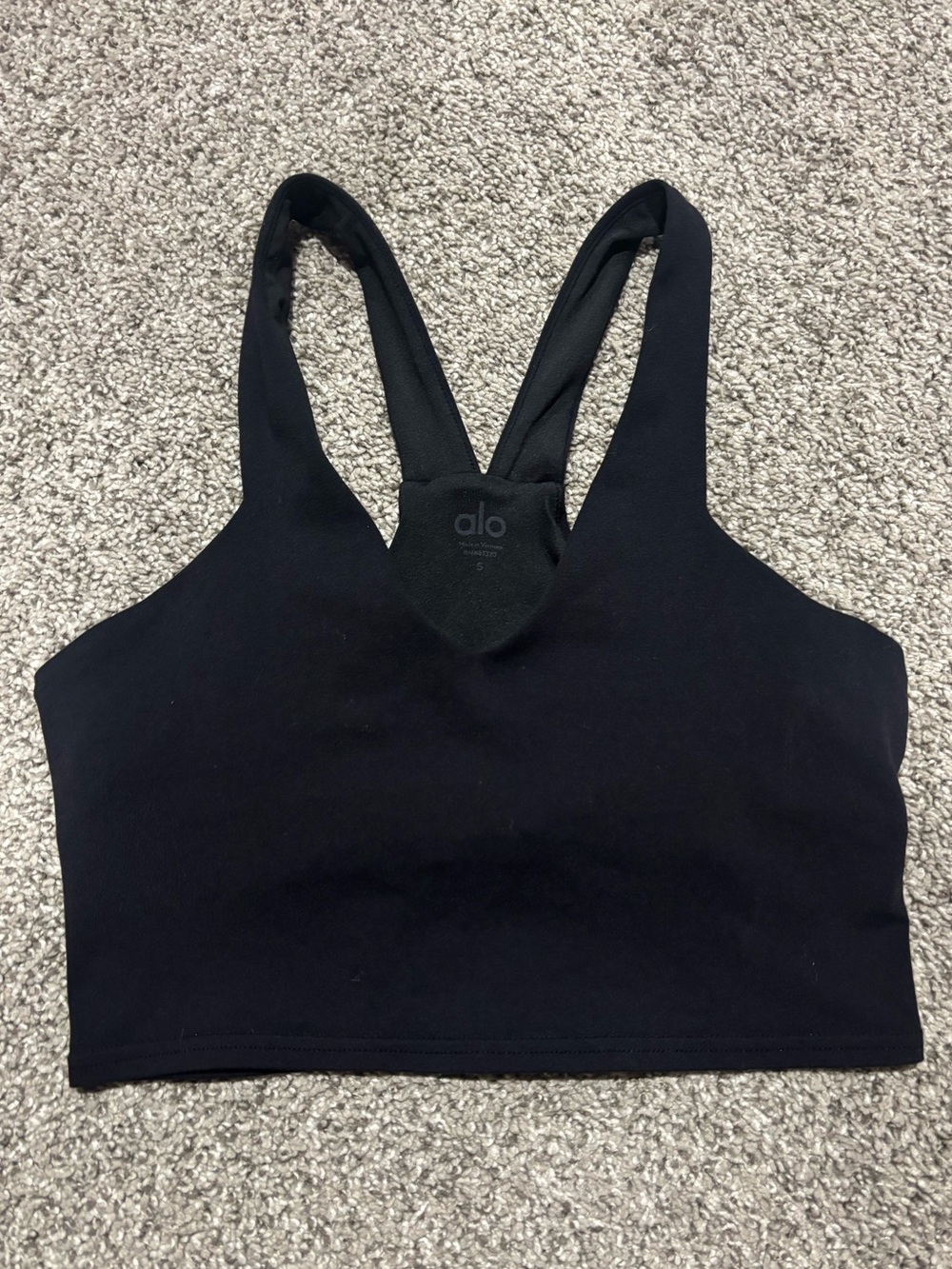 Alo Women’s Black top — Scoop Back Comfort